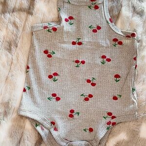 Cherry Print Kids One Piece